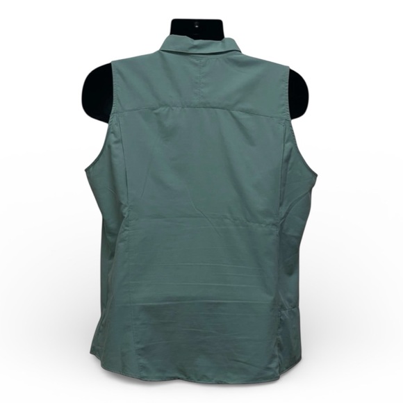 Columbia Sportswear Sleeveless Button-Up Shirt Women’s XL Sage Green - Picture 4 of 5
